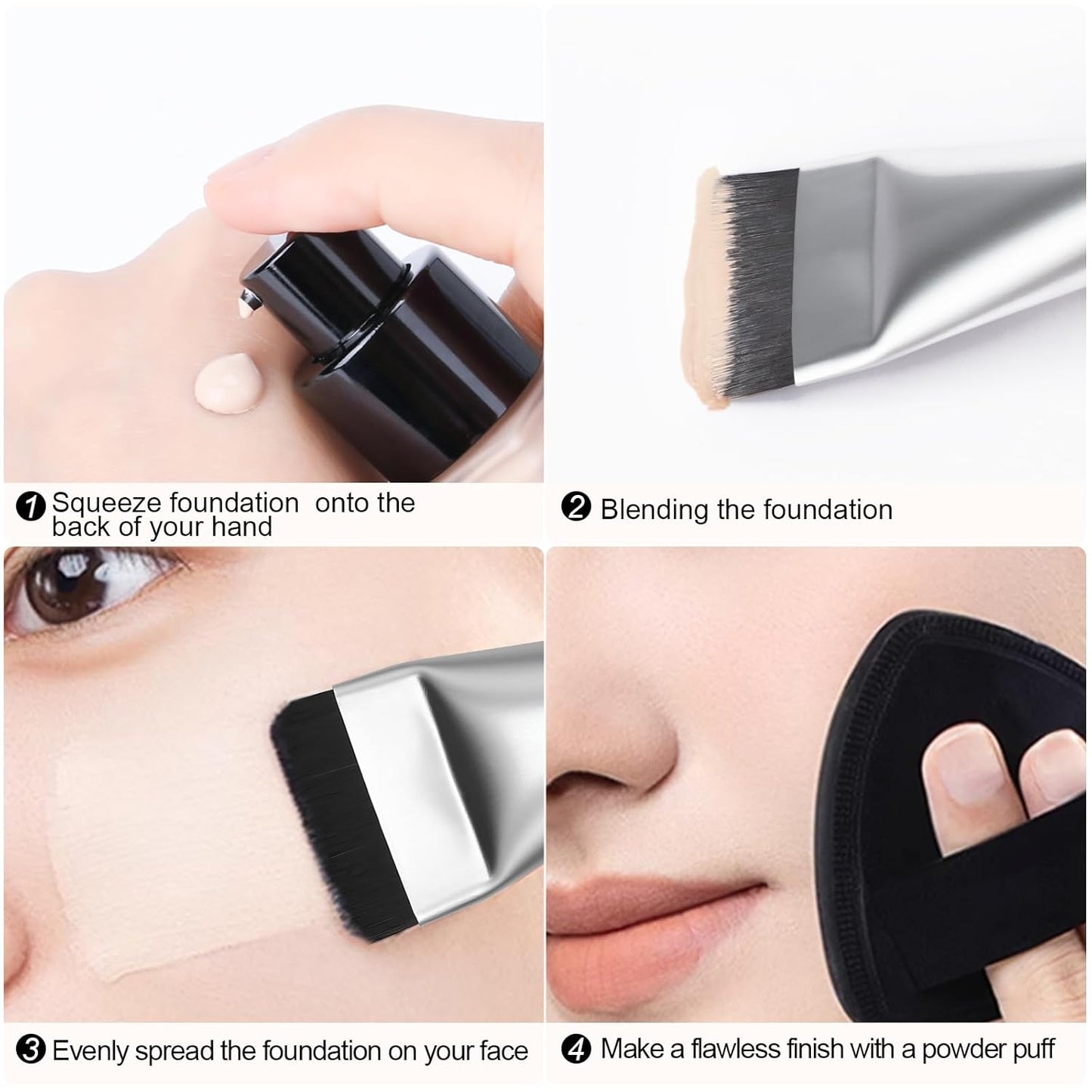 ELOVRA Professional Flat Top Foundation & Skincare Brush